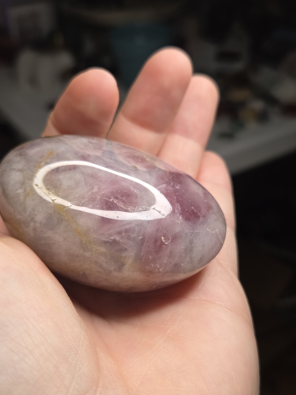 Pink Tourmaline Palmstone - Picture 7 of 16